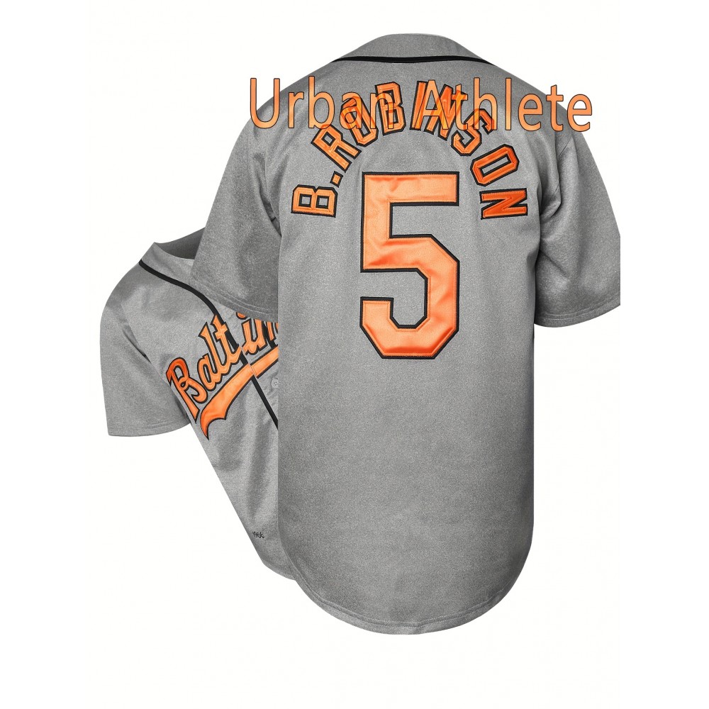 Stitched 5 Grey Baseball Jersey Red Letter Embroidery V Neck Short Sleeve Baseball Shirt, Breathable Button-Up Sports Uniform for Training Competition Party Stitched 5 Grey Baseball Jersey Red Letter Embroidery V Neck Short Sleeve Baseball Shirt, Breathable Button-Up Sports Uniform for Training Competition Party