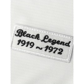 Men's Black Legend & #42 Baseball Jersey T-Shirt - Loose Fit V-Neck Button-Up, Breathable Polyester for Outdoor Sports, Training, Casual Wear & Parties (S-3XL)