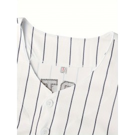 Men'S Retro NEW YORK #3 Embroidery Design Short Sleeve V-neck Loose Button Up Shirt, Men'S Summer Baseball Jersey