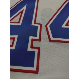 Men's #44 Baseball Jersey - Color Block V-Neck Short Sleeve, Loose Fit Breathable Fabric for Training, Competition & Casual Wear | All-Season Machine Washable Sportswear, Outdoor Activity Apparel, Sporty Vneck Style, Comfortable Sports Clothing