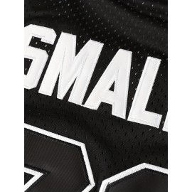 Men'S Basketball Shirt # 72 Black Round Neck Breathable Embroidered Polyester Sweatshirt S-XXXL