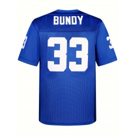 Al Bundy 33 Polk High Football Jersey, Blue Shirt 90S Hip Hop Clothing Movie Football Jersey