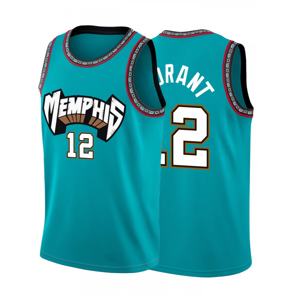 Men'S #12 Embroidered Basketball Jersey - Breathable, Stretch Fabric, Sleeveless Sports Uniform for Training, Competition & Casual Wear, Teal Color with White & Orange Accents, Streetwear Clothing | Athletic Style | Embroidered Details Men'S #12 Embroidered Basketball Jersey - Breathable, Stretch Fabric, Sleeveless Sports Uniform for Training, Competition & Casual Wear, Teal Color with White & Orange Accents, Streetwear Clothing | Athletic Style | Embroidered Details