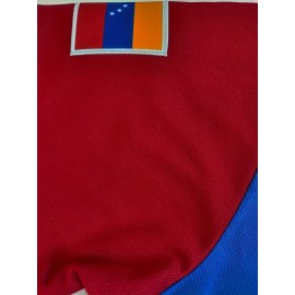 Men'S #27 Venezuela Color Block Baseball Jersey - Classic Retro Embroidery, Breathable Polyester, Short Sleeve V-Neck Sports Shirt for Training & Casual Wear, Outdoor Activity Wear|Athletic Aesthetic| Details