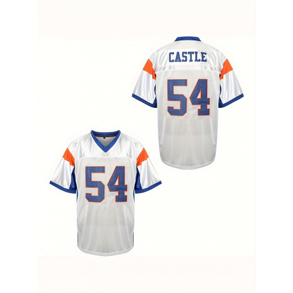 Blue Mountain State University No. 54 Thad Castle Football Jersey Blue White Athletic Training S-3XL Blue Mountain State University No. 54 Thad Castle Football Jersey Blue White Athletic Training S-3XL