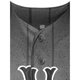 Men's # 12 Grey Striped Baseball Casual Sweatshirt Suitable for Training Competitions S-3XL