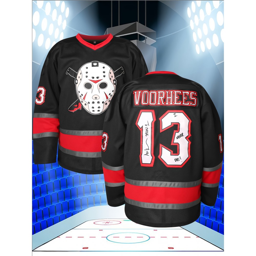 Men'S Ice Hockey Uniform Size 13 Black Embroidered Sports Casual Signature Style Men'S Ice Hockey Uniform Size 13 Black Embroidered Sports Casual Signature Style