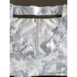 Men'S # 17 Camouflage Rugby Sports Shirt Breathable V-neck Embroidered Polyester Knitted Micro Elastic Loose Fabric