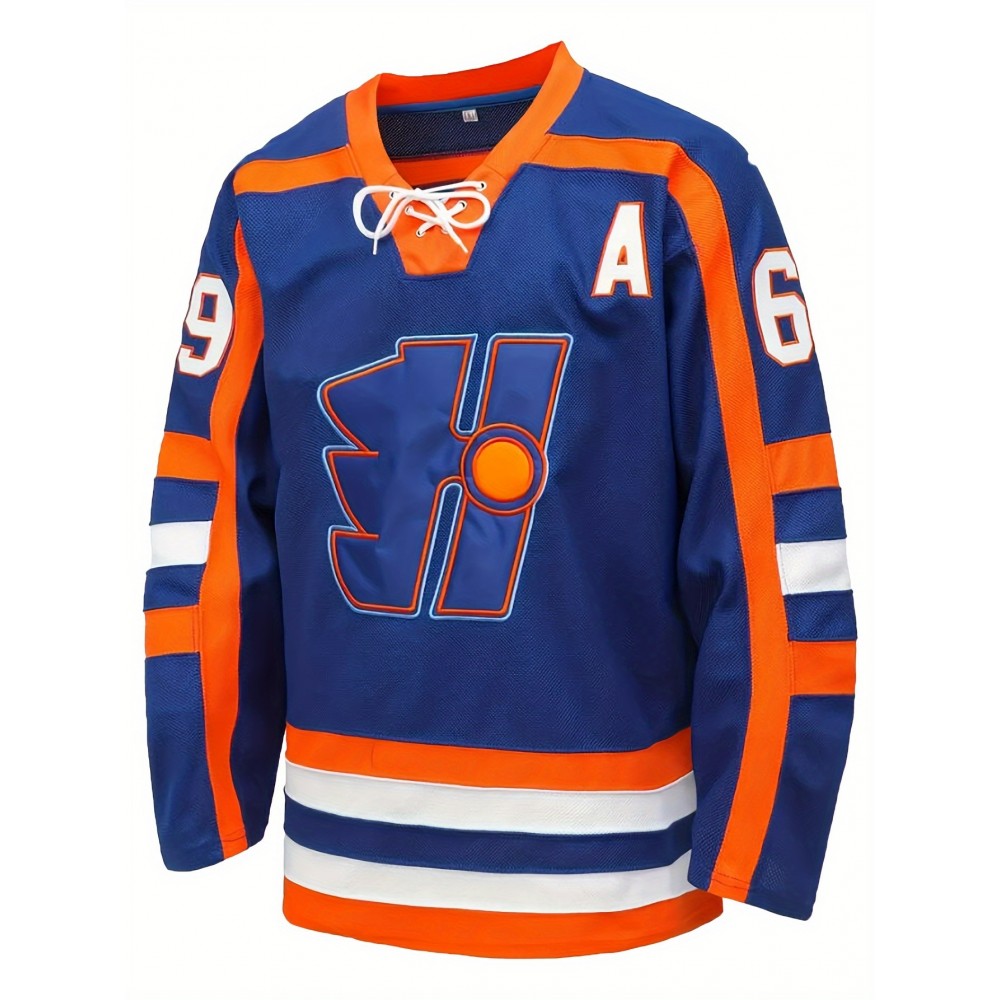 69 Men's Ice Hockey Jersey Sports Training Jersey Blue Comfortable Casual Fashion Embroidered Long Sleeve S-3XL 69 Men's Ice Hockey Jersey Sports Training Jersey Blue Comfortable Casual Fashion Embroidered Long Sleeve S-3XL