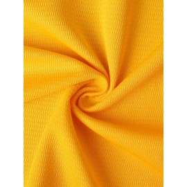 Men's # 34 Yellow Classic Retro Baseball Sweatshirt with Open Buckle V-neck Short Sleeve Embroidered Sports Polyester Sportswear Elastic Fabric Letter Printing Suitable for Training Hiking S-3XL