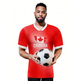 Professional Sports Fabric Men'S Creative Pattern Print North America Home Soccer Jersey T-shirt