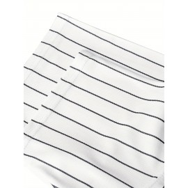 Men's American # 7 White Striped Baseball Jersey Suitable for Team Training And Street Wear In Spring, Summer, And Autumn, Size S-3XL