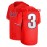 Stitched #3 Red Baseball Jersey Embroidery V Neck Short Sleeve Baseball Shirt, Breathable Button-Up Sports Uniform For Training Competition Party