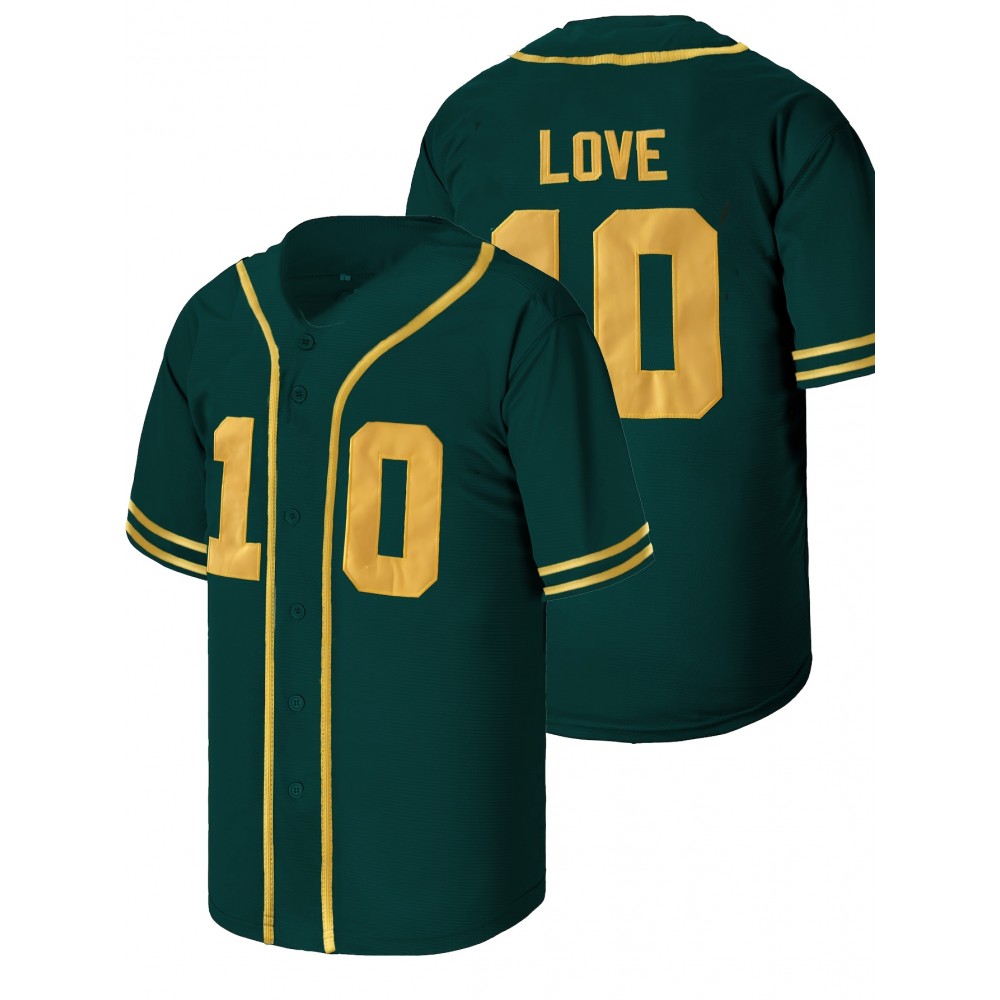 All Stitched 10 Dark Green Baseball Jersey Embroidery V Neck Short Sleeve Baseball Shirt, Breathable Button-Up Sports Uniform for Training Competition Party All Stitched 10 Dark Green Baseball Jersey Embroidery V Neck Short Sleeve Baseball Shirt, Breathable Button-Up Sports Uniform for Training Competition Party