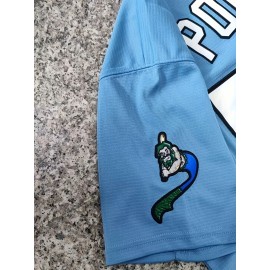 Men's #55 Blue Baseball Jersey - Embroidered V-Neck, Retro Mets Design with 