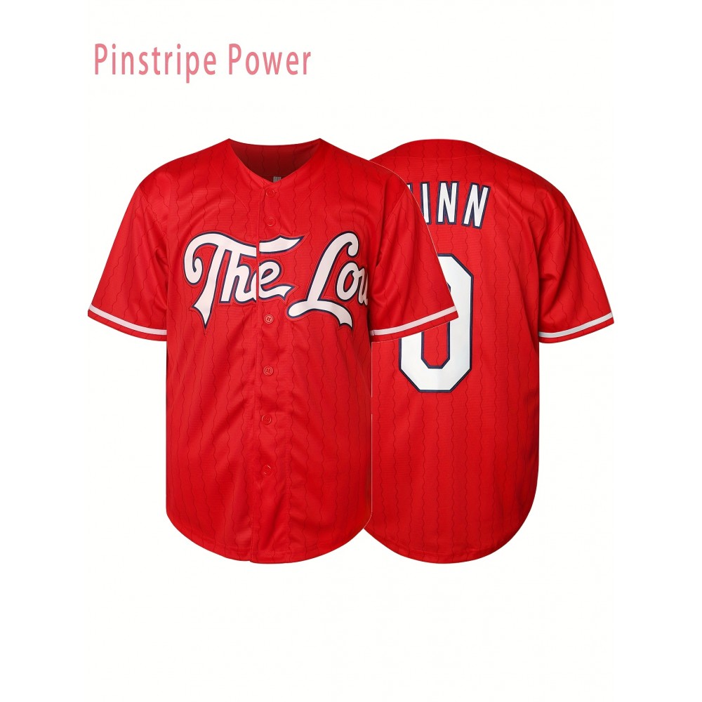 Men'S # 0 Red Baseball Shirt - Retro Sports Training And Casual S-3XL Polyester Fiber V-neck Button Design Perfect For Summer Parties And Outdoor Activities Men'S # 0 Red Baseball Shirt - Retro Sports Training And Casual S-3XL Polyester Fiber V-neck Button Design Perfect For Summer Parties And Outdoor Activities