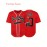Men's #10 Red Baseball Shirt - V-Neck Button-Up Design with BAD BOY & PINESTRIP POWER Logos, Loose Fit Team Uniform for Games, Training, Casual Wear (Sizes S-3XL)